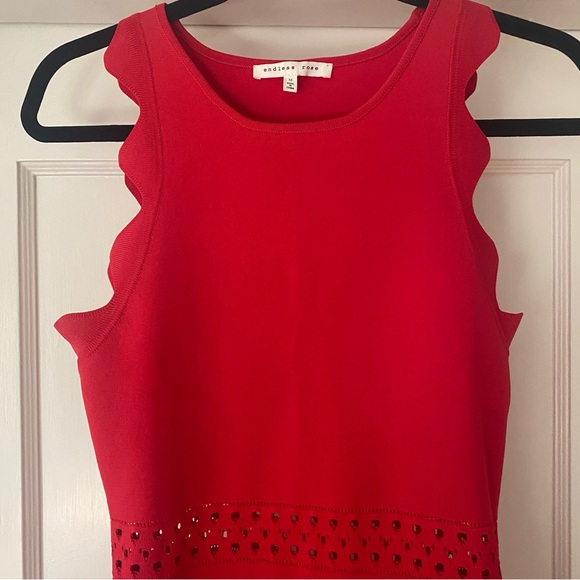 ENDLESS ROSE RED BODY CON MINI DRESS - Picture 2 of 6